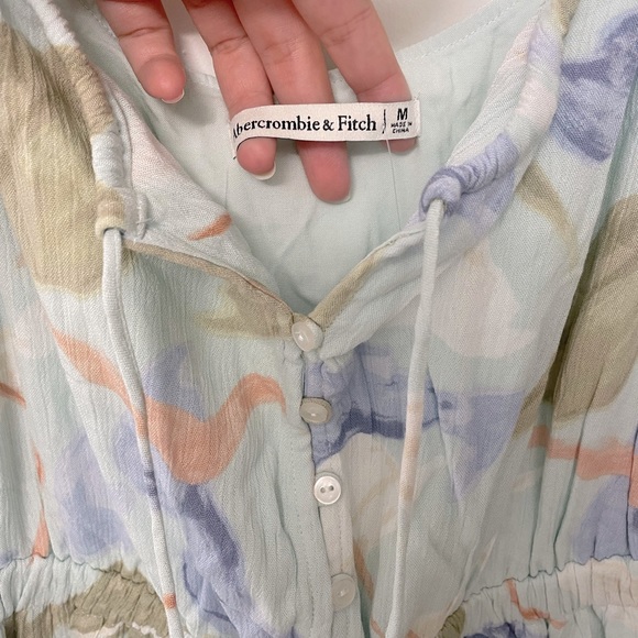 NWT Abercrombie & Fitch Easy Waist Midaxi Dress - Picture 8 of 9